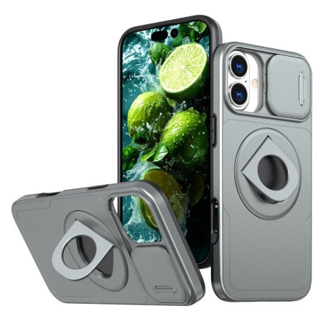 Противоударный чехол Camshield MagSafe Ring Holder Armor для iPhone 16 - серый