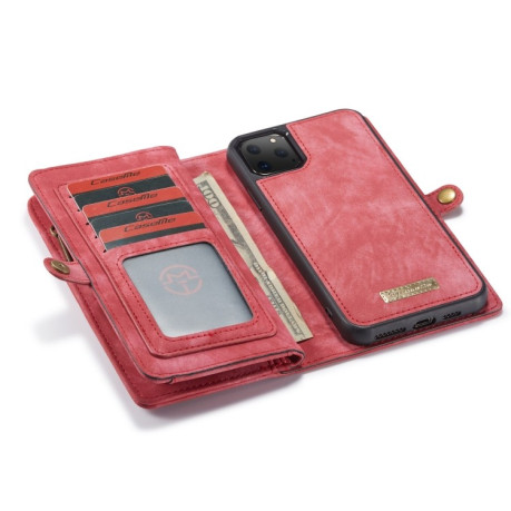 Шкіряний чохол-гаманець CaseMe-008 на iPhone 11 Pro Max - червоний