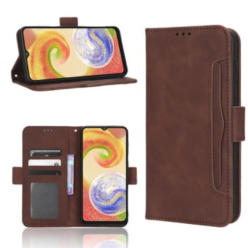 Чехол-книжка Skin Feel Calf на Samsung Galaxy A04 - коричневый