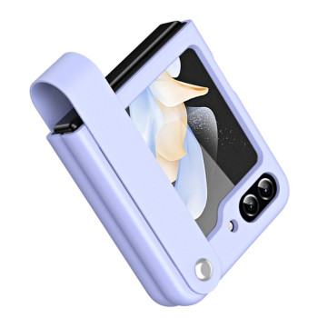 Противоударный чохол Hand Strap Type для Samsung Galaxy Flip 5 - фиолетовый