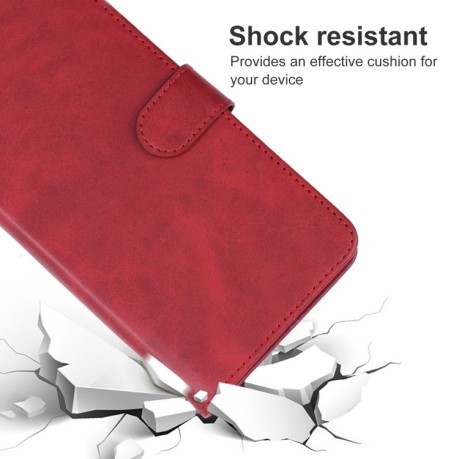 Чехол-книжка EsCase Leather для OPPO Reno11 F - красный