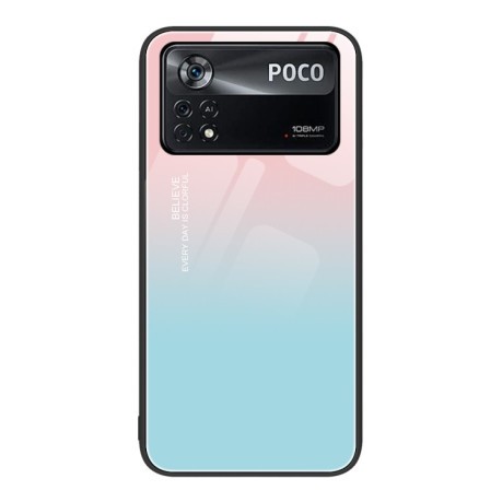 Чехол Colorful Painted Glass Xiaomi Poco X4 Pro 5G - Blue Sky