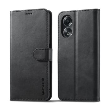 Чехол книжка LC.IMEEKE Calf Texture на OPPO A78 4G - черный