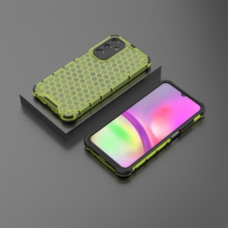 Противоударный чехол Honeycomb на Samsung Galaxy A25 5G - зеленый
