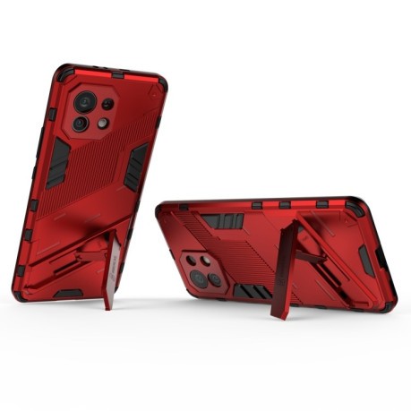 Противоударный чехол Punk Armor для Xiaomi Mi 11 - красный