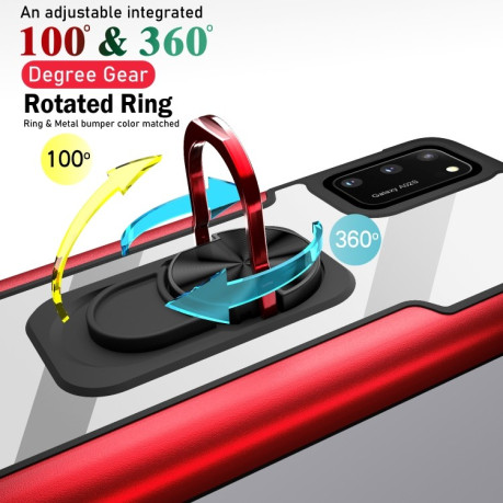 Противоударный чехол R-JUST with Ring Holder на Samsung Galaxy A02s - черный