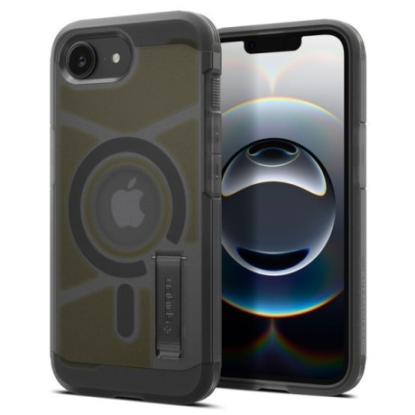 Оригинальный чехол Spigen Tough Armor MagSafe на iPhone 16e - Clear Gray