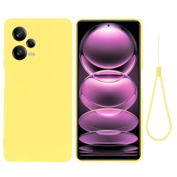 Силіконовий чохол Solid Color Liquid Silicone на Xiaomi Redmi Note 12 Pro 5G - жовтий