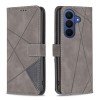 Чехол-книжка с фактурой Rhombus и магнитным хлястиком на Samsung Galaxy A37 5G — серый