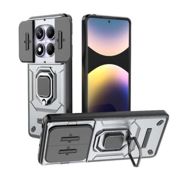 Противоударный чехол Sliding Camshield для Redmi Note 14 Pro 4G Global - серый