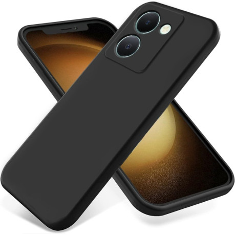 Силіконовий чохол Solid Color Liquid Silicone на Vivo Y36 5G - чорний