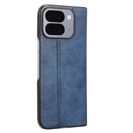Чехол с прострочкой Sewing Cow Pattern для Google Pixel 10 Pro Fold — синий