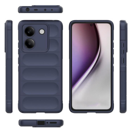 Силиконовый чехол Magic Flannel для Xiaomi Poco M7 Pro 5G - синий
