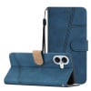 Чехол-книжка Stitching Skin Feel для iPhone 16 - синий