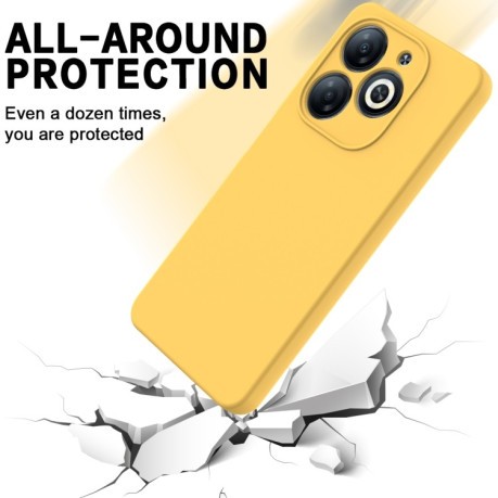 Силиконовый чехол Solid Color Liquid Silicone на Infinix Smart 8 HD / Smart 8 Pro - желтый