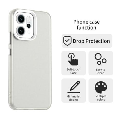 Противоударный чехол Candy Series на OPPO Reno14 F 5G - белый