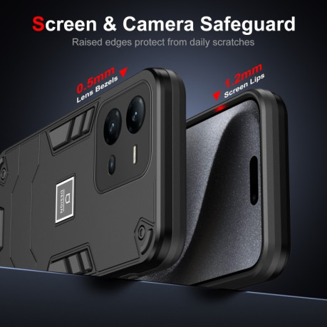 Противоударный Чехол 2 in 1 Shockproof для Vivo V25e - черный