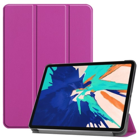 Чохол-книжка Custer Pattern на iPad Pro 12.9 inch 2021/2020 -фіолетовий