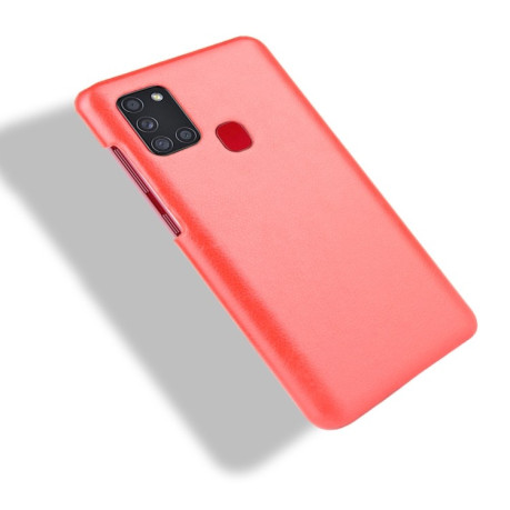 Чохол Litchi Texture Samsung Galaxy A21s - червоний