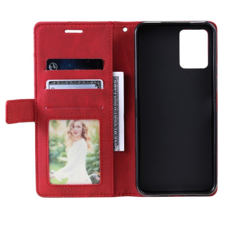 Чехол-книжка Skin Feel Splicing  Vivo Y21 2021 / Y33s - красный
