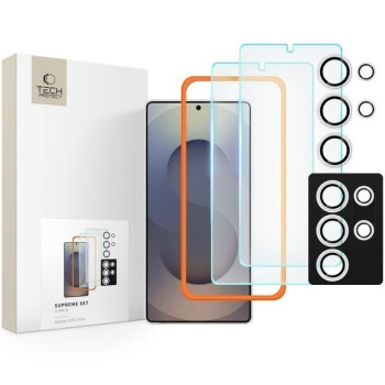 Комплект захисного скла Tech-Protect Supreme Set 3 pcs для Samsung Galaxy S25 Ultra - Transparent
