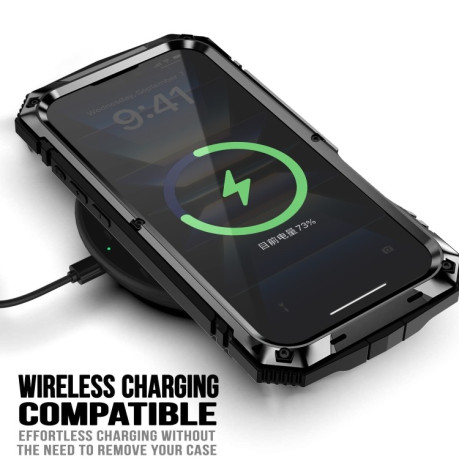 Противоударный чехол R-JUST Life Waterproof для  iPhone 16  - черный