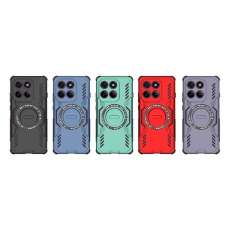 Противоударный чехол Butterfly Armor MagSafe Magnetic Ring Shockproof для Motorola Edge 60 Pro 5G - синий