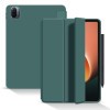 Чехол-книжка Skin Feel Matte Honeycomb для Xiaomi Pad 5 / Pad 5 Pro - темно-зеленый