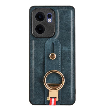 Протиударний чохол Wristband Leather Back для OPPO Reno13 F 5G - синій