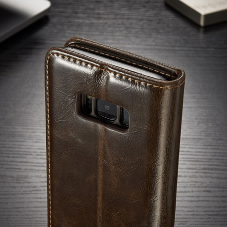 Шкіряний чохол-книжка CaseMe-003 Business Style Crazy Samsung Galaxy S8/G950 - коричневий