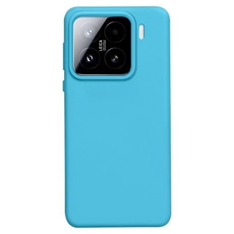 Силиконовый чехол Solid Color Liquid на Xiaomi 15 - синий