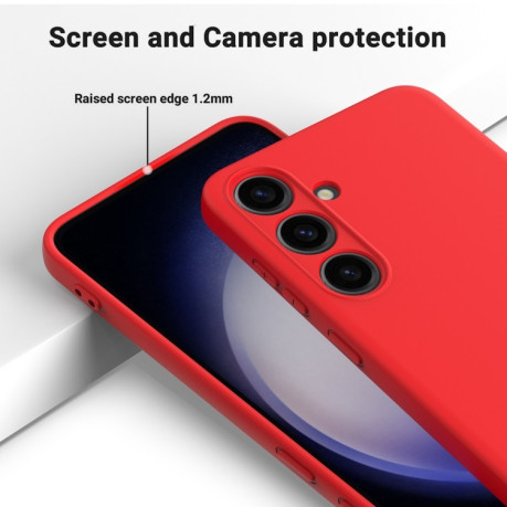 Силіконовий чохол Solid Color Liquid Silicone на Samsung Galaxy S24 5G - червоний