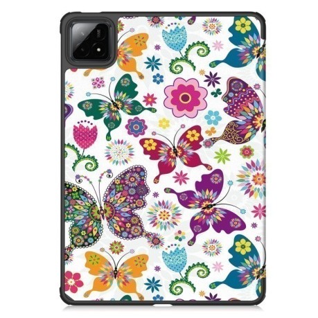 Чехол-книжка Custer Painted 3-Fold Stand Leather Smart для Xiaomi Pad 7 / 7 Pro - Butterfly