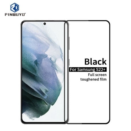 Защитное стекло PINWUYO 9H 3D Full Screen на Samsung Galaxy S22 Plus 5G - черное