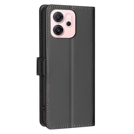 Чехол-книжка Litchi Texture RFID Anti-theft Leather на OPPO Reno14 F 5G - черный
