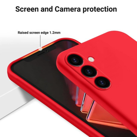 Силиконовый чехол Solid Color Liquid Silicone на Samsung Galaxy A05s - красный