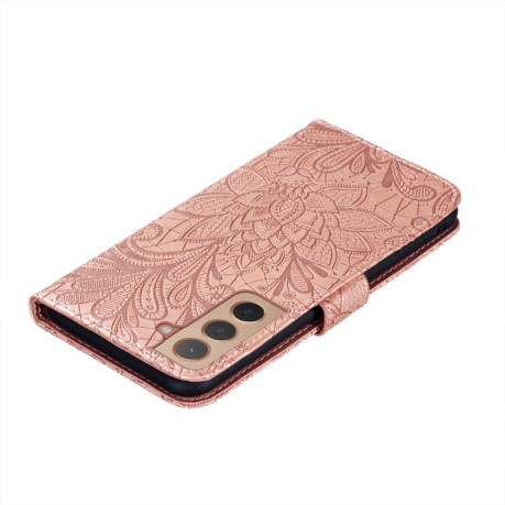Чохол-книжка Lace Flower для Samsung Galaxy S22 5G - рожеве золото