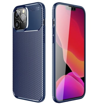 Ударозащитный чехол HMC Carbon Fiber Texture на iPhone 14 - синий
