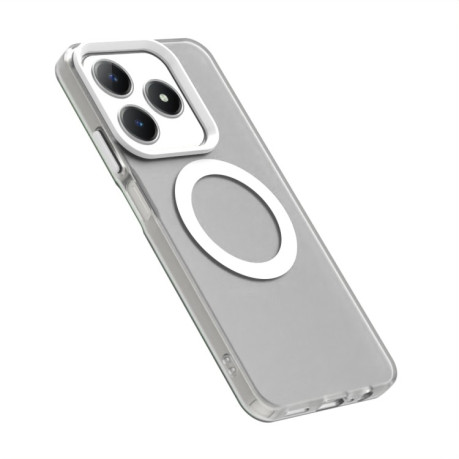 Противоударный чехол MagSafe Holder PC Hybrid для Realme C61/C63/Note 60/Note 60x - белый