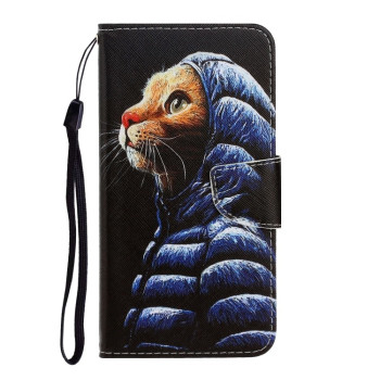 Чохол-книжка Colored Drawing на Xiaomi Redmi Note 11 Pro 5G (China)/11 Pro+ - Down Jacket Cat