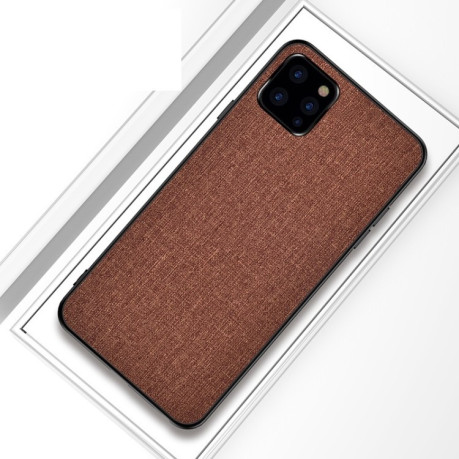 Чохол протиударний Cloth Texture на iPhone 11 Pro- коричневий