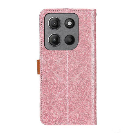 Чехол-книжка European Floral для Motorola Moto G15 4G / G05 - розовый