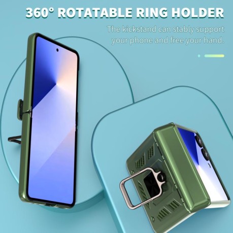 Чехол Sliding Window Hinge на Samsung Galaxy Flip 7 5G - зеленый