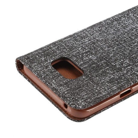 Кожаный Чехол Cloth Texture Magnetic Black для Samsung Galaxy Note 5