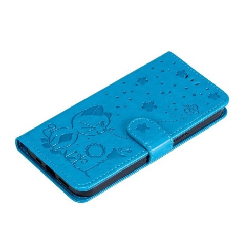 Чехол-книжка Cat Embossing Pattern на Samsung Galaxy A26 5G - синий