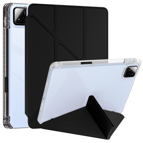 Чехол-книжка Clear Acrylic Demation Leather для Xiaomi Pad 7 / 7 Pro - черный