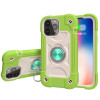 Протиударний чохол Silicone with Dual-Ring Holder для iPhone 13 Pro Max - світло-зелений