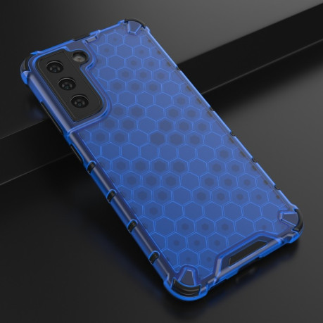Противоударный чехол Honeycomb на Samsung Galaxy S21 FE - синий
