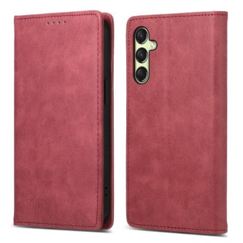 Чохол-книжка Business Solid Color із захистом від сканування RFID на Samsung Galaxy A17 4G - червоний