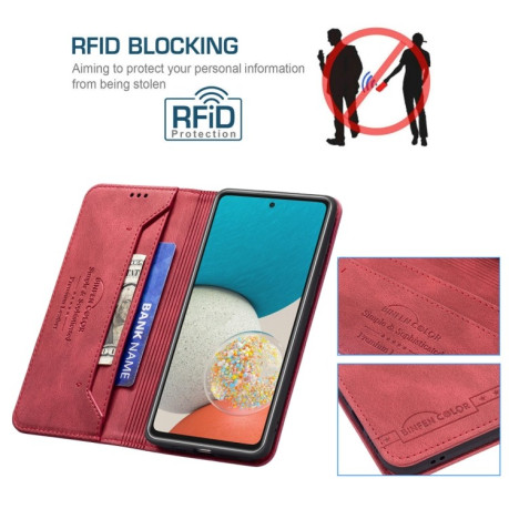 Чохол-книжка RFID Blocking Samsung Galaxy A53 5G - червоний